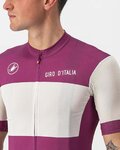 CASTELLI Tricou de ciclism cu mânecă scurtă - GIRO D'ITALIA 2024 - alb/mov