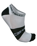 CASTELLI Șosete de gleznă de ciclism - LOWBOY - alb/negru