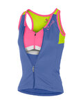 CASTELLI Tricoul de ciclism fără mâneci - SOLARE LADY - verde/albastru