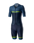 CASTELLI Salopetă de ciclism - SANREMO 4 SPEED - albastru