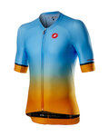 CASTELLI Tricou de ciclism cu mânecă scurtă - AERO RACE 6.0 - galben/albastru deschis