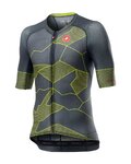 CASTELLI Tricou de ciclism cu mânecă scurtă - CLIMBER'S 3.0 - gri/galben