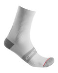CASTELLI Șosete clasice de ciclism - SUPERLEGGERA 12 - alb/gri