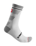 CASTELLI Șosete clasice de ciclism - TROFEO 15 - alb/gri