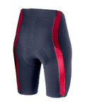 CASTELLI Pantaloni scurți de ciclism fără bretele - VELOCISSIMA 2 LADY - albastru/roz