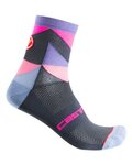 CASTELLI Șosete clasice de ciclism - UNLIMITED W LADY - albastru/gri/roz