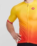 CASTELLI Tricou de ciclism cu mânecă scurtă - AERO RACE 6.0 - roșu/galben
