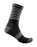 CASTELLI Șosete clasice de ciclism - SUPERLEGGERA 12 LADY - alb/negru/gri