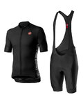 CASTELLI Tricoul și pantaloni scurți de ciclism - ENTRATA II - negru