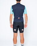 CASTELLI Tricoul și pantaloni scurți de ciclism - ENTRATA II - negru/albastru