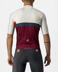 CASTELLI Tricou de ciclism cu mânecă scurtă - A BLOCCO - bej/bordo/roșu/albastru