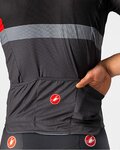 CASTELLI Tricou de ciclism cu mânecă scurtă - A BLOCCO - negru/gri/roșu