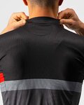 CASTELLI Tricou de ciclism cu mânecă scurtă - A BLOCCO - negru/gri/roșu