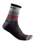 CASTELLI Șosete clasice de ciclism - SCIA 12 - roșu/negru/gri