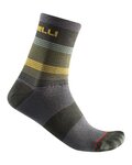 CASTELLI Șosete clasice de ciclism - SCIA 12 - verde/gri