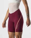 CASTELLI Pantaloni scurți de ciclism fără bretele - VELOCISSIMA 3 LADY - bordo