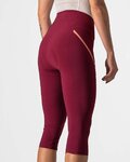 CASTELLI 3/4 șosete de ciclism fără bretele - VELOCISSIMA 3 LADY  - roz/bordo