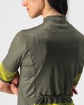 CASTELLI Tricou de ciclism cu mânecă scurtă - FENICE LADY - galben/verde