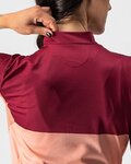CASTELLI Tricou de ciclism cu mânecă scurtă - VELOCISSIMA LADY - bordo/roz