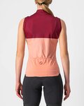 CASTELLI Tricoul de ciclism fără mâneci - VELOCISSIMA LADY - bordo/roz