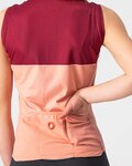 CASTELLI Tricoul de ciclism fără mâneci - VELOCISSIMA LADY - bordo/roz