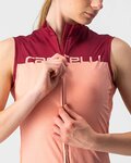 CASTELLI Tricoul de ciclism fără mâneci - VELOCISSIMA LADY - bordo/roz
