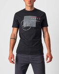 CASTELLI Tricou de ciclism cu mânecă scurtă - MAURIZIO TEE - negru/gri