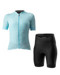 CASTELLI Tricoul și pantaloni scurți de ciclism - PROMESSA J. LADY - negru/albastru deschis