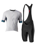 CASTELLI Tricoul și pantaloni scurți de ciclism - ENTRATA VI - negru/gri