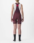 CASTELLI Pantaloni scurți de ciclism cu bretele - PRIMA LADY - bordo