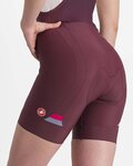 CASTELLI Pantaloni scurți de ciclism cu bretele - PRIMA LADY - bordo