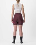 CASTELLI Pantaloni scurți de ciclism fără bretele - PRIMA LADY - bordo