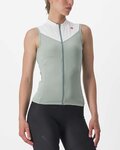 CASTELLI Tricoul de ciclism fără mâneci - SOLARIS LADY - verde/fildeş
