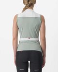 CASTELLI Tricoul de ciclism fără mâneci - SOLARIS LADY - verde/fildeş