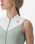 CASTELLI Tricoul de ciclism fără mâneci - SOLARIS LADY - verde/fildeş