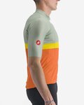 CASTELLI Tricou de ciclism cu mânecă scurtă - A BLOCCO - portocaliu/bordo/verde/galben