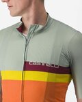 CASTELLI Tricou de ciclism cu mânecă scurtă - A BLOCCO - portocaliu/bordo/verde/galben
