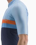 CASTELLI Tricou de ciclism cu mânecă scurtă - A BLOCCO - albastru/portocaliu