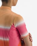 CASTELLI Tricou de ciclism cu mânecă scurtă - DOLCE LADY - roșu/portocaliu