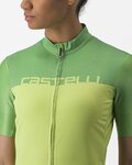 CASTELLI Tricou de ciclism cu mânecă scurtă - VELOCISSIMA LADY - verde/galben