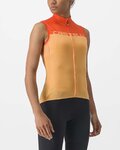 CASTELLI Tricoul de ciclism fără mâneci - VELOCISSIMA LADY - portocaliu