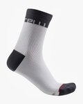 CASTELLI Șosete clasice de ciclism - VELOCISSIMA 12 LADY - alb/negru