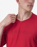 CASTELLI Tricou de ciclism cu mânecă scurtă - TRAIL TECH 2 - roșu