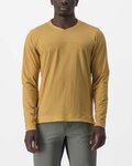CASTELLI Tricou de ciclism cu mânecă lungă de vară - TRAIL TECH 2 - galben