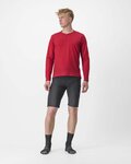 CASTELLI Tricou de ciclism cu mânecă lungă de vară - TRAIL TECH 2 - roșu