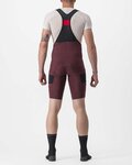 CASTELLI Pantaloni scurți de ciclism cu bretele - UNLIMITED CARGO - bordo