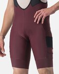 CASTELLI Pantaloni scurți de ciclism cu bretele - UNLIMITED CARGO - bordo