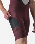 CASTELLI Pantaloni scurți de ciclism cu bretele - UNLIMITED CARGO - bordo