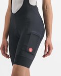 CASTELLI Pantaloni scurți de ciclism cu bretele - UNLIMITED CARGO LADY - negru