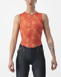 CASTELLI Tricou de ciclism fără mâneci - PRO MESH 4 W LADY - portocaliu